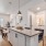 Kitchen Island with view to bathroom